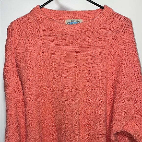 Vintage Pink Chunky Knit Crew Neck Sweater - Picture 2 of 7